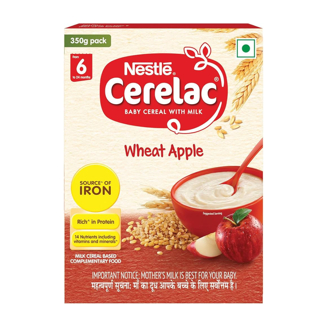 Cerelac Baby Cereal - Wheat Apple - From 6 to 24 Months 350 g - Quick Pantry