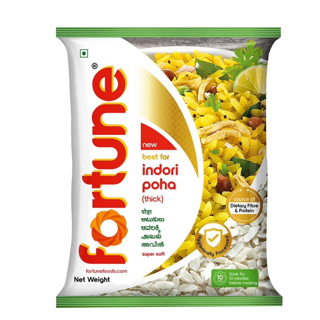 Fortune Indori Poha 1 kg - Quick Pantry