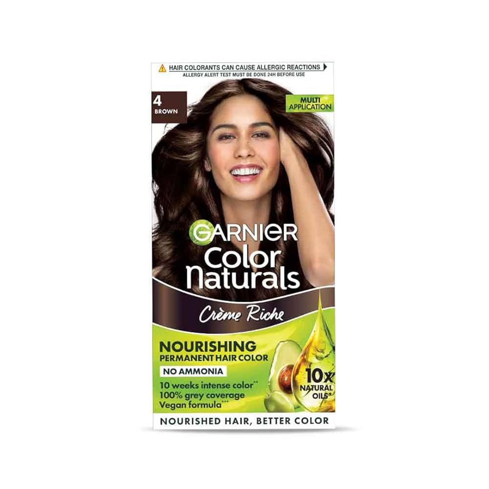 Garnier Color Naturals Crème Hair Colour - Shade 4 Brown - Quick Pantry