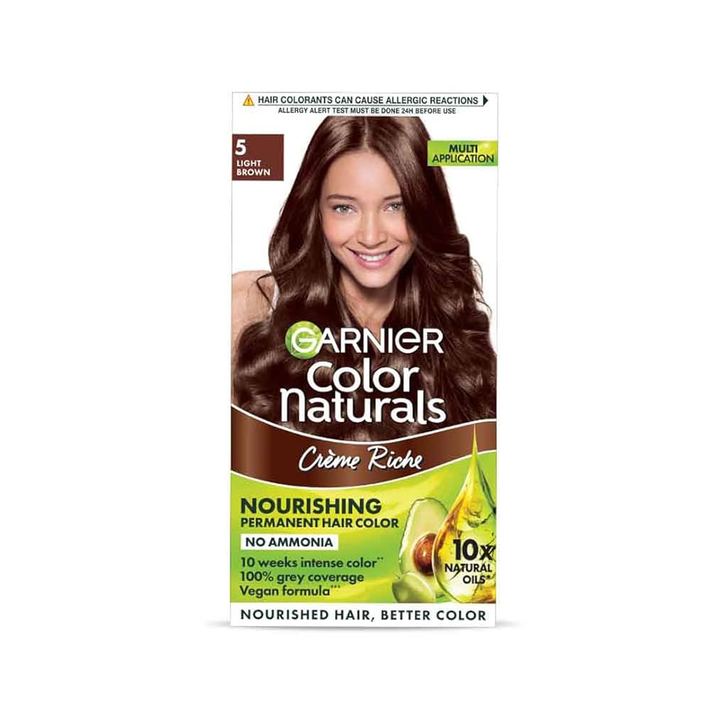 Garnier Color Naturals Crème Hair Colour - Shade 5 Light Brown - Quick Pantry