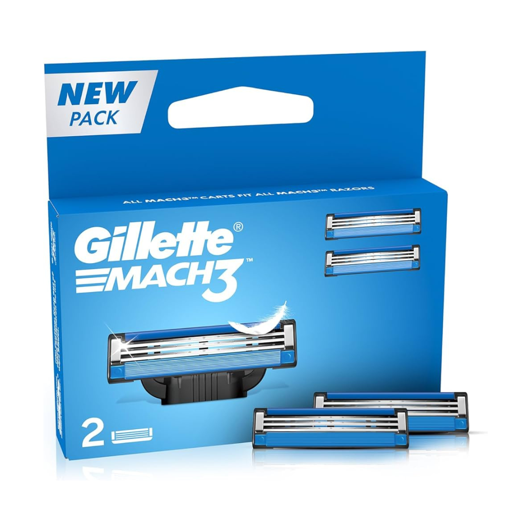 Gillette Mach3 - Manual Shaving Razor Blades - 2 Cartridge - Quick Pantry