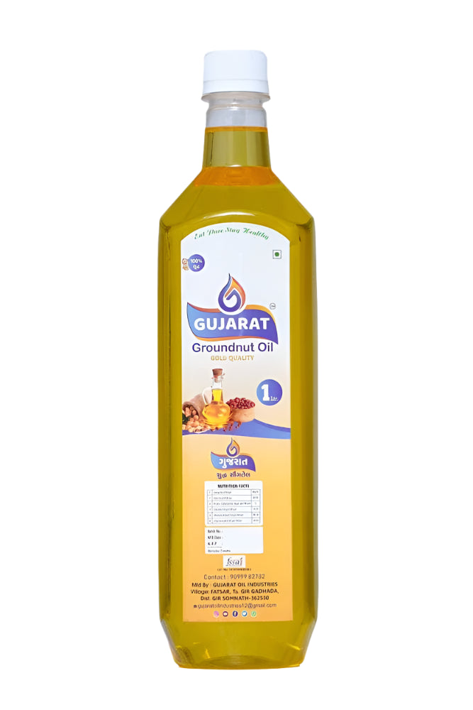 Gujarat Gold Filtered Groundnut Oil 900 g - Quick Pantry