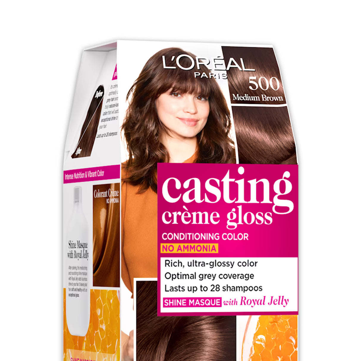 L'Oreal Paris Casting Creme Gloss Shade 500 Medium Brown 21 g + 24 ml - Quick Pantry