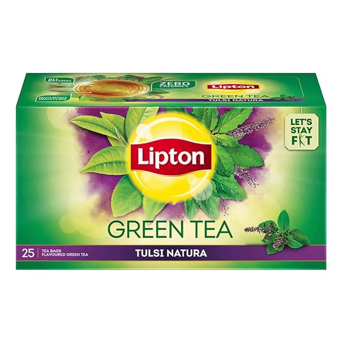 Lipton Tulsi Natural Green Tea Bags 25 pc - Quick Pantry