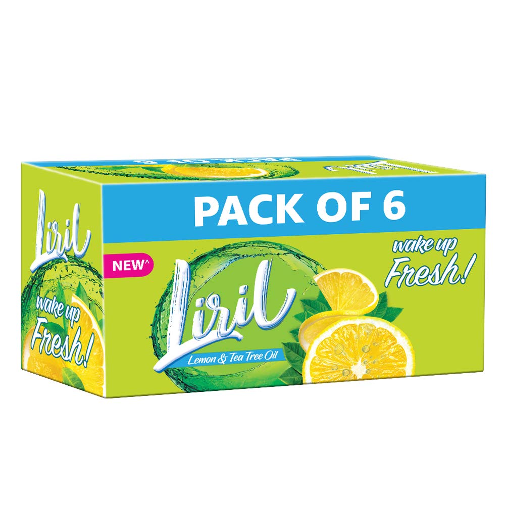 Liril Lime & Tea Tree Oil Soap 125 g (Pack of 6) - Quick Pantry