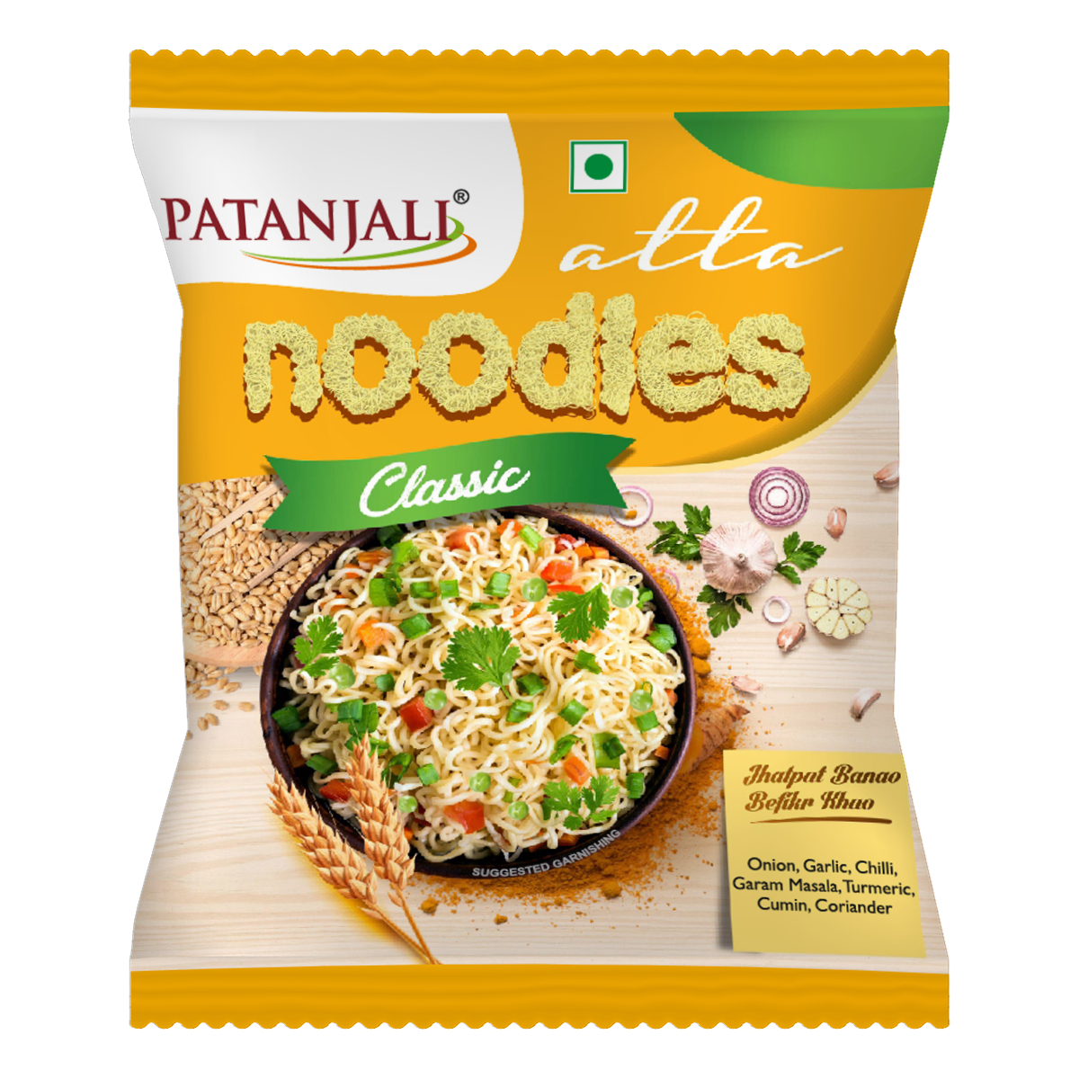 Patanjali Atta Noodles Classic 60 g - Quick Pantry