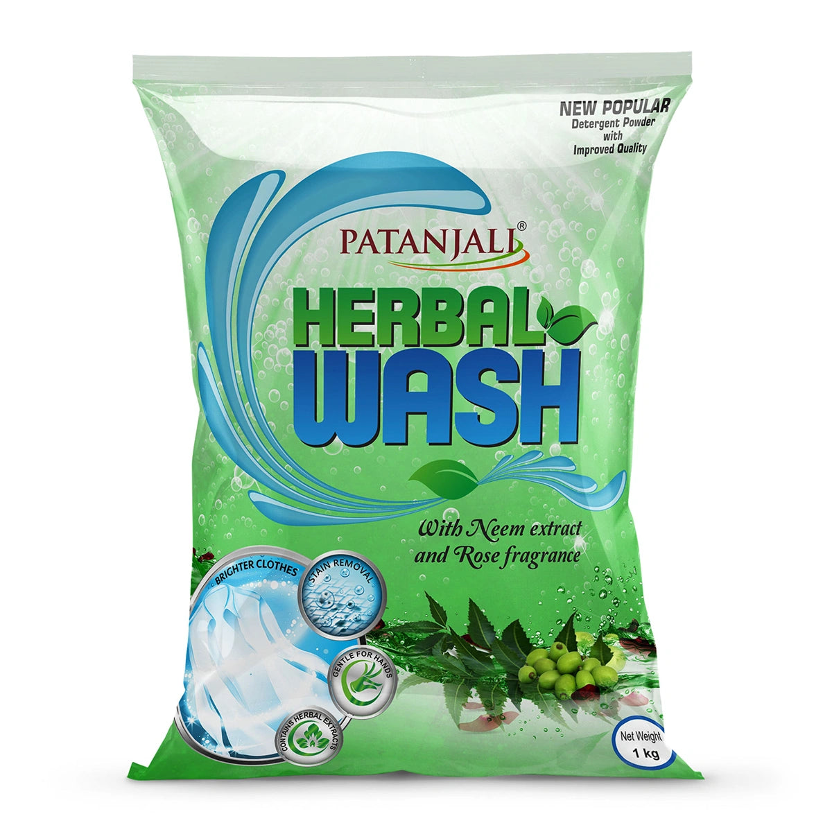 Patanjali Herbal Wash Detergent Powder 1 kg - Quick Pantry