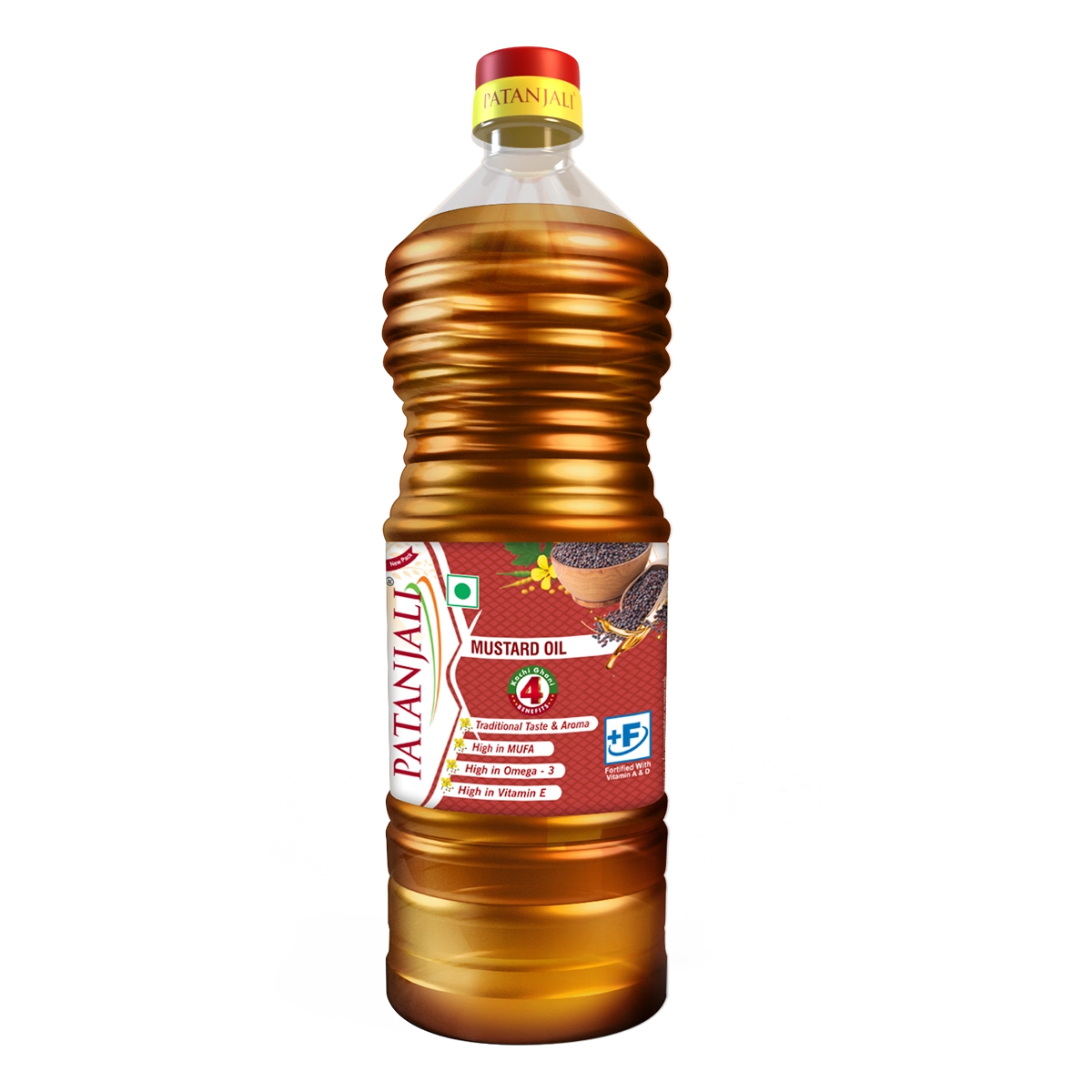 Patanjali Kachi Ghani Mustard Oil 1 L - Quick Pantry