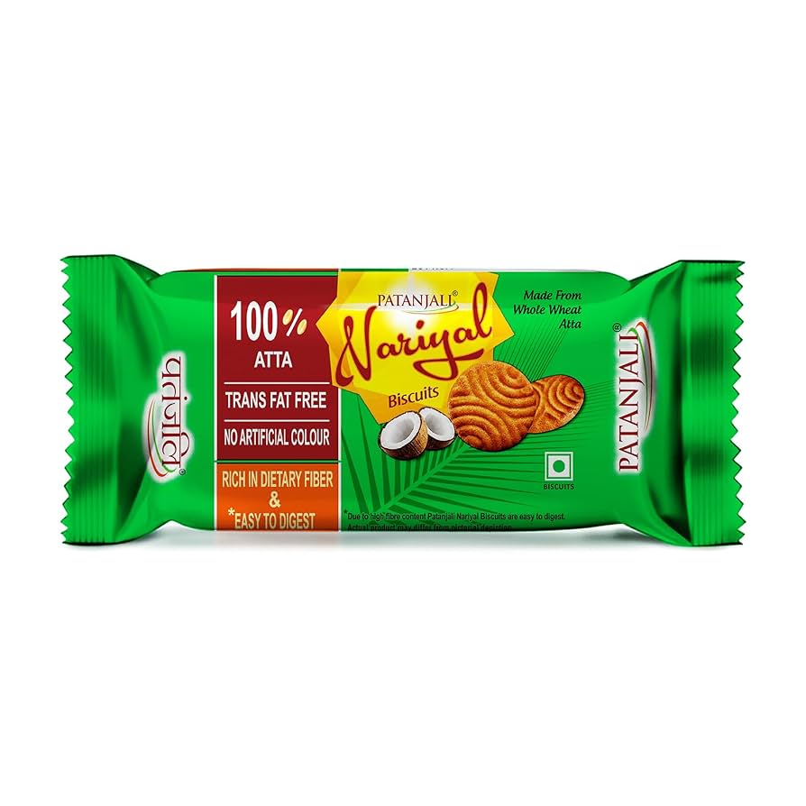 Patanjali Nariyal (Coconut) Biscuit 93 g - Quick Pantry