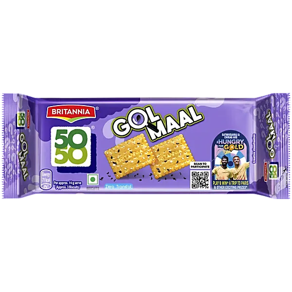 Britannia 50-50 Gol Maal 57 g - Quick Pantry