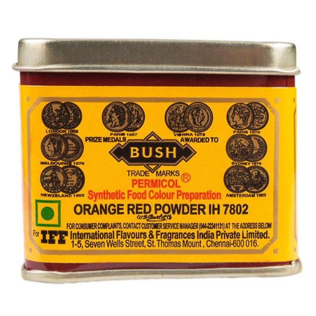 Bush Edible Food Colour - Orange Red 100 g - Quick Pantry