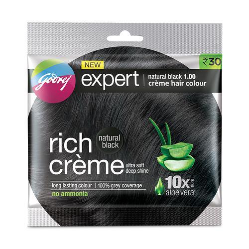 Godrej Expert Rich Creme Hair Colour - Shade Natrual Black 20 g + 20 ml - Quick Pantry