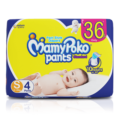 Mamy Poko Pants Small Size (4-8 kg) Diapers 4 pc - Quick Pantry