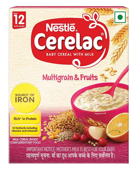 Cerelac Baby Cereal - Multigrain & Fruits - From 12 to 24 Months 300 g - Quick Pantry