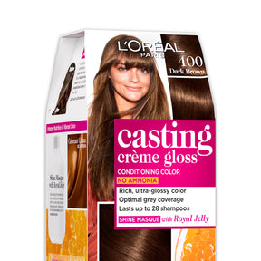 L'Oreal Paris Casting Creme Gloss Shade 400 Dark Brown 21 g + 24 ml - Quick Pantry