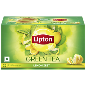 Lipton Lemon Zest Green Tea Bags 25 pc - Quick Pantry