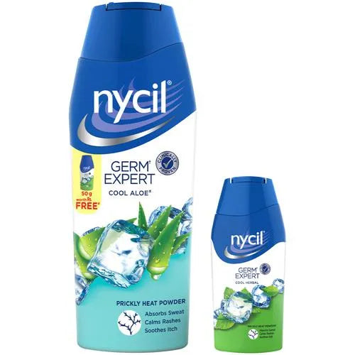 Nycil Germ Expert Cool Aloe Prickly Heat Powder 150 g