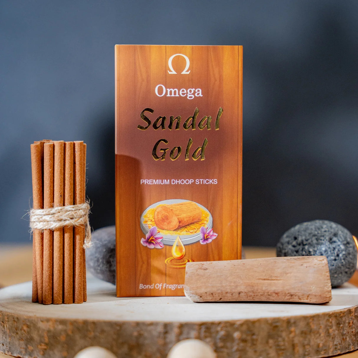 Omega Sandal Gold Dhoop Sticks 50 g