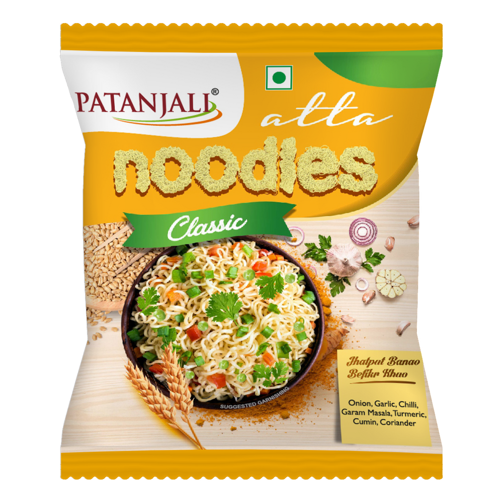 Patanjali Atta Noodles Classic 60 g - Quick Pantry