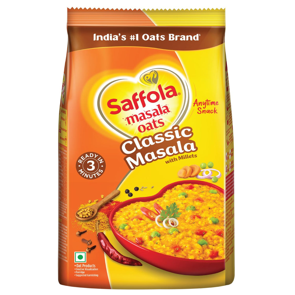 Saffola Classic Masala Instant Oats 500 g