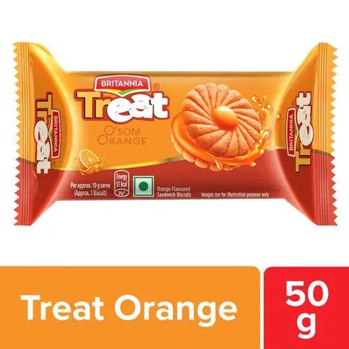 Britannia Treat Orange Cream Biscuits 50 g - Quick Pantry