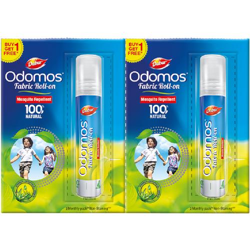 Odomos Mosquito Repellent - Fabric Roll-On 8 ml (Buy 1 Get 1 Free)