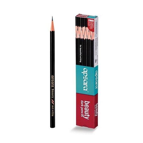 Apsara Beauty Dark Pencils 10 pcs (Sharpner + Eraser) - Quick Pantry