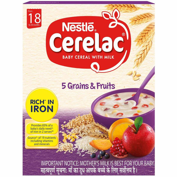 Cerelac Baby Cereal - 5 Grains & Fruits - From 18 to 24 Months 300 g - Quick Pantry