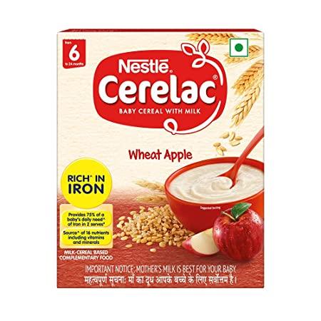 Cerelac Baby Cereal - Wheat Apple - From 6 to 24 Months 300 g - Quick Pantry