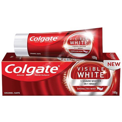 Colgate Visible White Toothpaste - Sparkling Mint 100 g - Quick Pantry