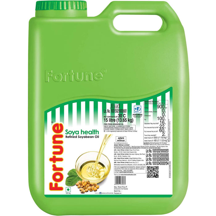 Fortune Soyabean Oil 15 L - Quick Pantry
