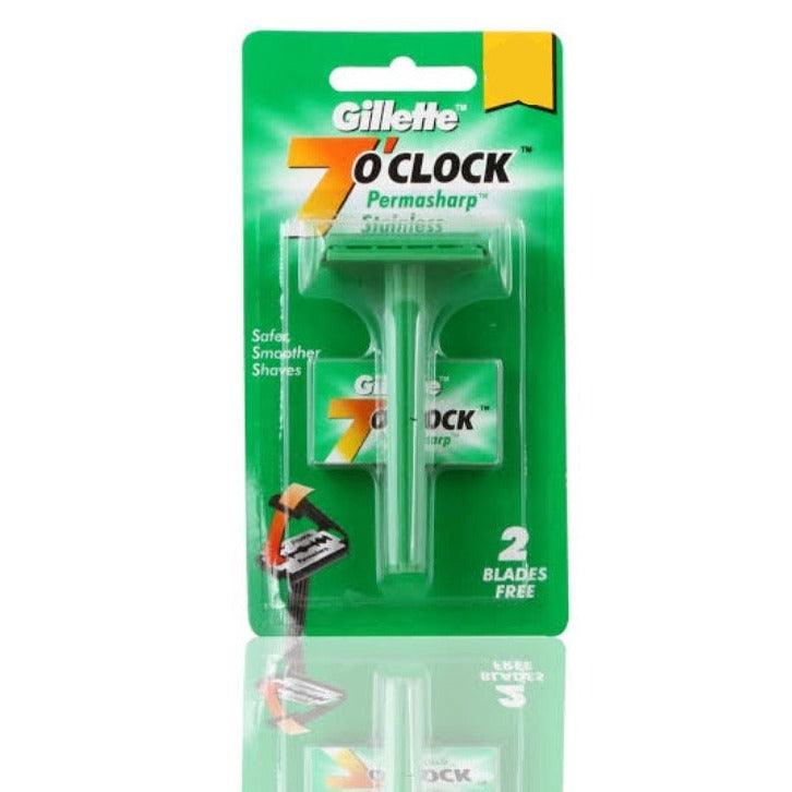 Gillette 7 o'Clock - Permasharp Stainless Manual Shaving Razor 1 pc ...