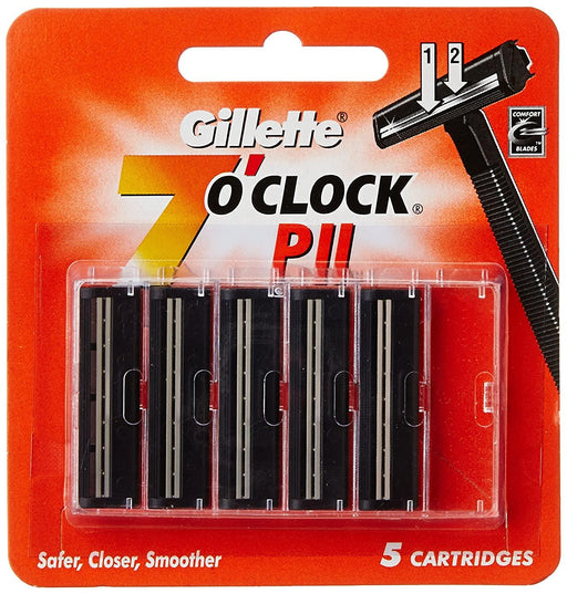 Gillette 7 o' Clock PII Blades - 5 Cartridge - Quick Pantry