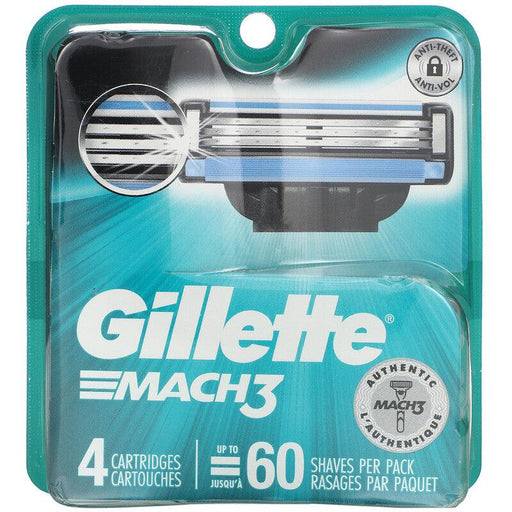 Gillette Mach3 - Manual Shaving Razor Blades - 4 Cartridge - Quick Pantry