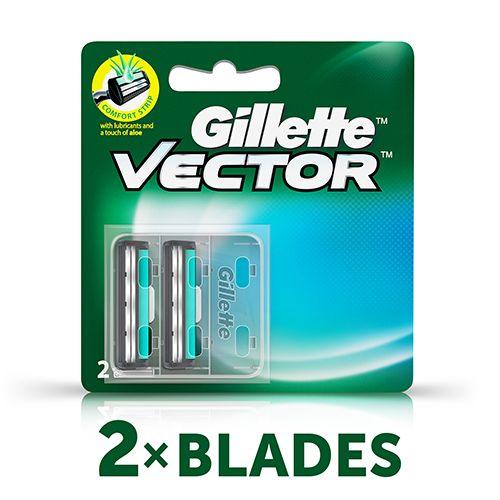 Gillette Vector Plus - Manual Shaving Razor Blades - 2 Cartridges ...