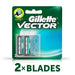 Gillette Vector Plus - Manual Shaving Razor Blades - 2 Cartridges - Quick Pantry