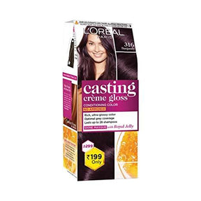 L'Oreal Paris Casting Creme Gloss Shade 316 Burgundy 25 g + 20 ml - Quick Pantry