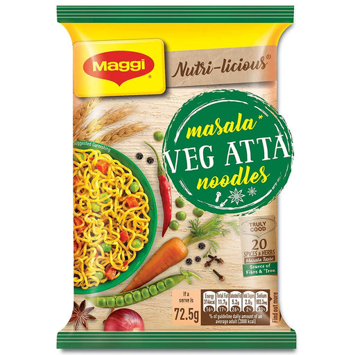 Maggi Masala Veg Atta Noodles 72.5 g - Quick Pantry