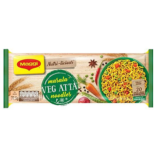 Maggi Masala Veg Atta Noodles (Pack of 4) 290 g - Quick Pantry