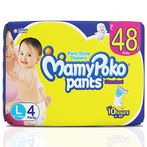 Mamy Poko Pants Large Size (9-14 kg) Diapers 4 pc - Quick Pantry