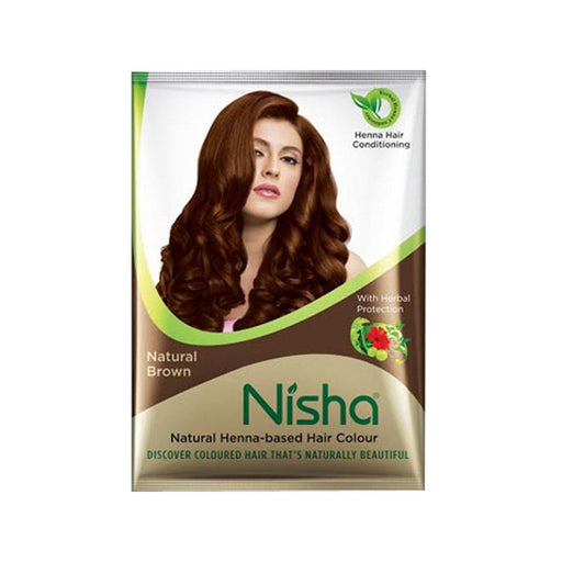 Nisha Hair Color Mehndi Natural Brown 15 g - Quick Pantry