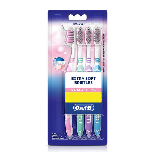 Oral-B Extra Soft Bristles Sensitive Toothbrush (Pack of 4) - Quick Pantry