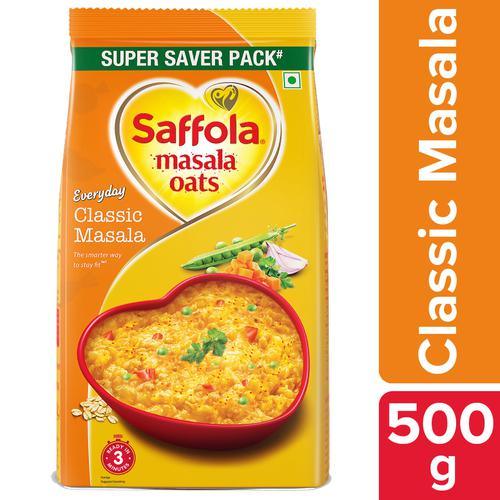 Saffola Classic Masala Instant Oats 500 g - Quick Pantry
