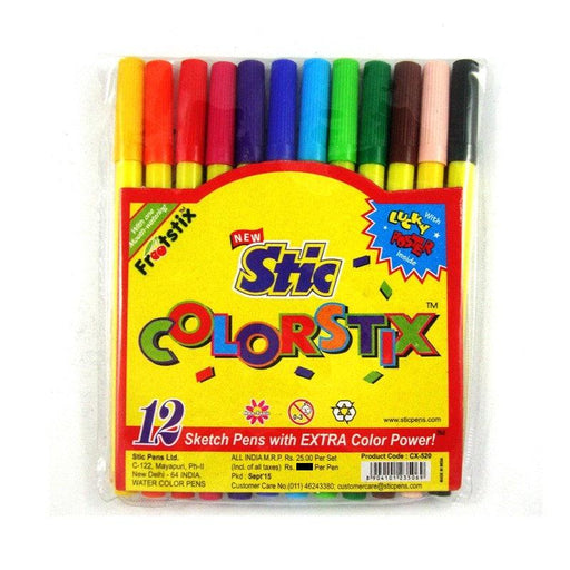 Stic Colorstix 12 Sketch Pens - Quick Pantry