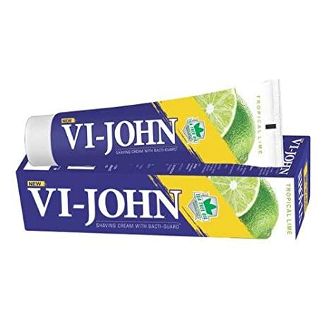 Vi-John Shaving Cream Tropical Lime with Bacti-Guard 125 g - Quick Pantry