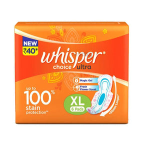 Whisper Choice Ultra Sanitary Pads - Extra Long XL 7 Pads - Quick Pantry
