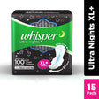 Whisper Sanitary Pads - Ultra Night XL+ 15 Pads - Quick Pantry