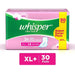 Whisper Sanitary Pads - Ultra Soft XL+ Wings 30 Pads - Quick Pantry